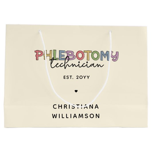 Aangepaste flebotomie-technicus PBT Phlebotomie-te Groot Cadeauzakje (Achterkant)