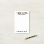 Aangepaste flebotomie-technicus PBT Phlebotomie-te Post-it® Notes (Op bureau)