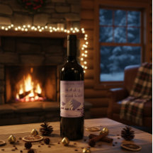 Aangepaste fles met gekruid winterberg-holiday-mea