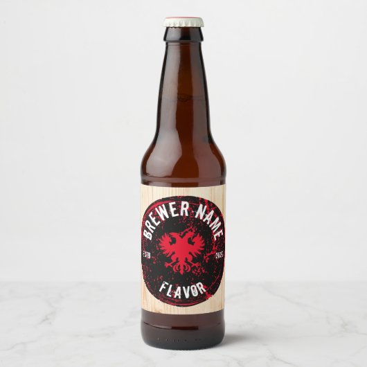 Aangepaste flesetiket Sticker, ambachtelijk brouwe Bier Etiket (Voorkant)