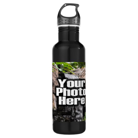 Aangepaste flesje met foto- en tekstrecycling waterfles (Voorkant)