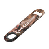 Aangepaste flesopening Cowboy Boots Barn Wood Speed Flessenopener (Voorkant Gekanteld)