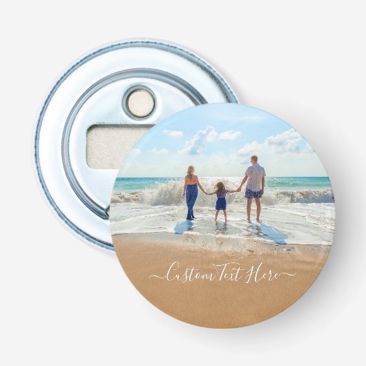 Aangepaste flesopening voor foto's en tekst button flesopener (Voorkant)