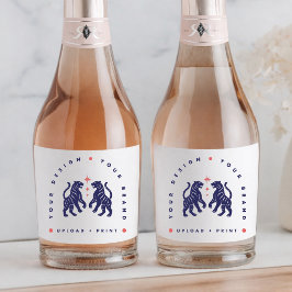 Aangepaste Flessenlabel | Uw ontwerp upload labels Sparkling Wijnetiket