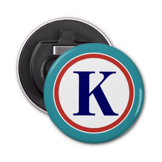 Aangepaste flessenopening voor monogram button flesopener (Voorkant)