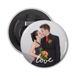 Aangepaste flessenopening voor Photo Love Button Button Flesopener