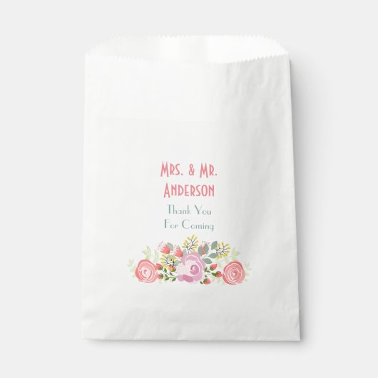 Aangepaste floraal bedankzakje (Voorkant)