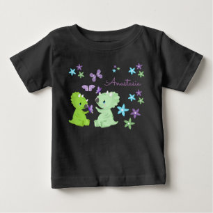 Aangepaste Floral Baby Dinosaur & Friend