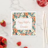 Aangepaste Floral Birthday Servet (Insitu)