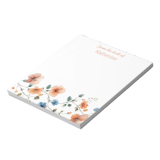 Aangepaste Floral Blocnote (Gedraaid)