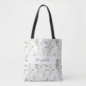 Aangepaste Floral Bridesmaid Canvas tas (Voorkant)
