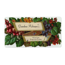 Aangepaste  Floral Canning Jar, Craft Label