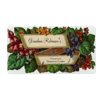 Aangepaste  Floral Canning Jar, Craft Label