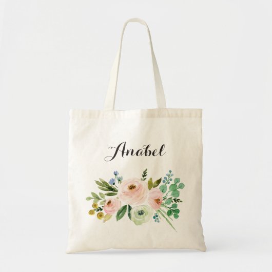 Aangepaste Floral Canvas tas (Voorkant)