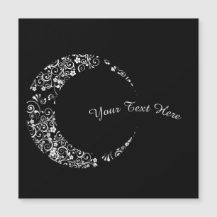 Aangepaste Floral Crescent Moon Magnetic Kaart