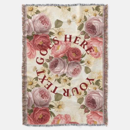 Aangepaste  Floral Deken (Voorkant Verticaal)