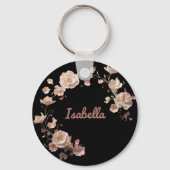 Aangepaste Floral Elegance Sleutelhanger (Achterkant)