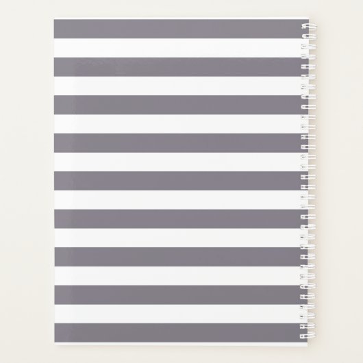 Aangepaste Floral- en Stripe Planner (Achterkant)