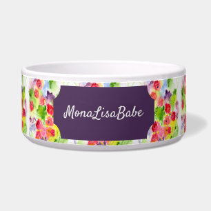 Aangepaste Floral Fantasy Art Pet Bowl Voerbakje