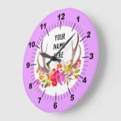 Aangepaste Floral Large Clock Grote Klok (Hoek)