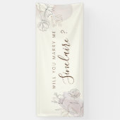 Aangepaste Floral Line Art-ontwerpbanner Spandoek (Verticaal)