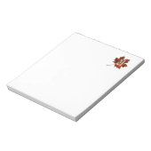 Aangepaste Floral Monogram herfst Maple Leaf Notitieblok (Gedraaid)