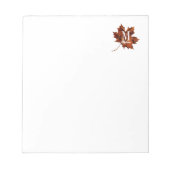 Aangepaste Floral Monogram herfst Maple Leaf Notitieblok (Voorkant)