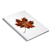 Aangepaste Floral Monogram herfst Maple Leaf Notitieboek (Rechterzijde)