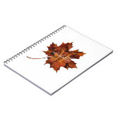 Aangepaste Floral Monogram herfst Maple Leaf Notitieboek (Linkerzijde)