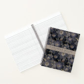 Aangepaste Floral | Navy Blue en Taupe Notitieboek (Binnen)