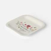 Aangepaste Floral Papieren Bordje (Gebogen)