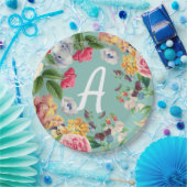 Aangepaste Floral Papieren Bordje (Feest)