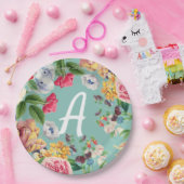 Aangepaste Floral Papieren Bordje (Feest)
