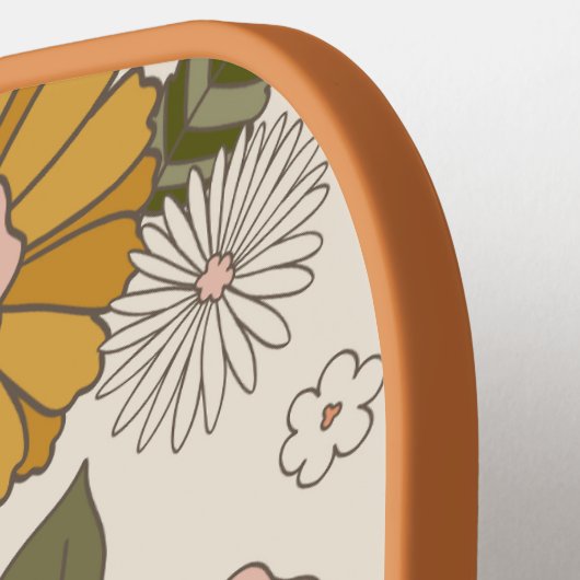 Aangepaste Floral Pickleball Paddle Beauful Retro (Links Detail)