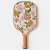 Aangepaste Floral Pickleball Paddle Beauful Retro (Achterkant)