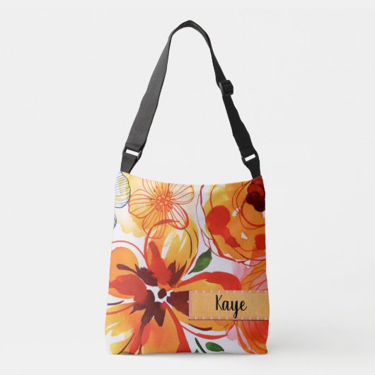 Aangepaste Floral retro Crossbody Tas (Voorkant)