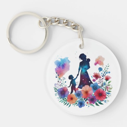 Aangepaste Floral Sleutelhanger (Voorkant)