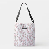 Aangepaste Floral Sprigs Pattern roze Crossbody Tas (Achterkant)