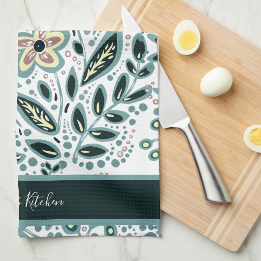 Aangepaste Floral Theedoek (Quarter Fold)