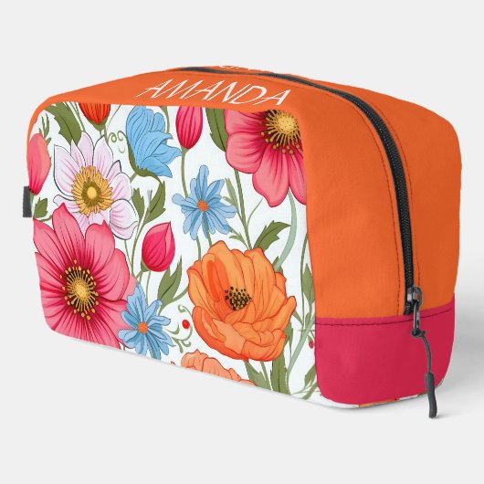 Aangepaste Floral Toilettasje (Rechterhoek)