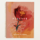 Aangepaste Floral Waterverf Abstract Planner (Voorkant)