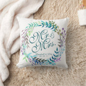 Aangepaste Floral Waterverf Wedding Pillow Kussen (Deken)