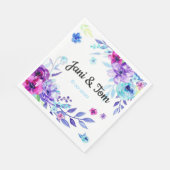 Aangepaste Floral Wedding Servet (Hoek)