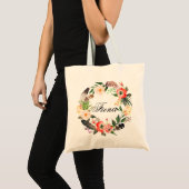 Aangepaste Floral Wreath Braidsmaid, Welcome3 Tote Bag (Voorkant (product))