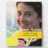 Aangepaste florale afstuderen plaque fotoplaat (Voorkant)