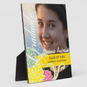 Aangepaste florale afstuderen plaque fotoplaat (Zijkant)