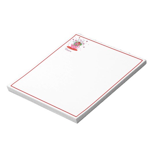 Aangepaste florale bloem notitieblok (Gedraaid)