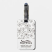 Aangepaste florale foto-achtergrond bagagelabel (Achterkant verticaal)