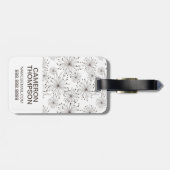 Aangepaste florale foto-achtergrond bagagelabel (Achterkant horizontaal)