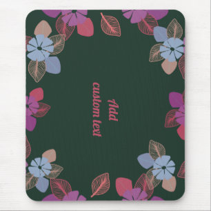 Aangepaste florale sjabloon moderne muismat